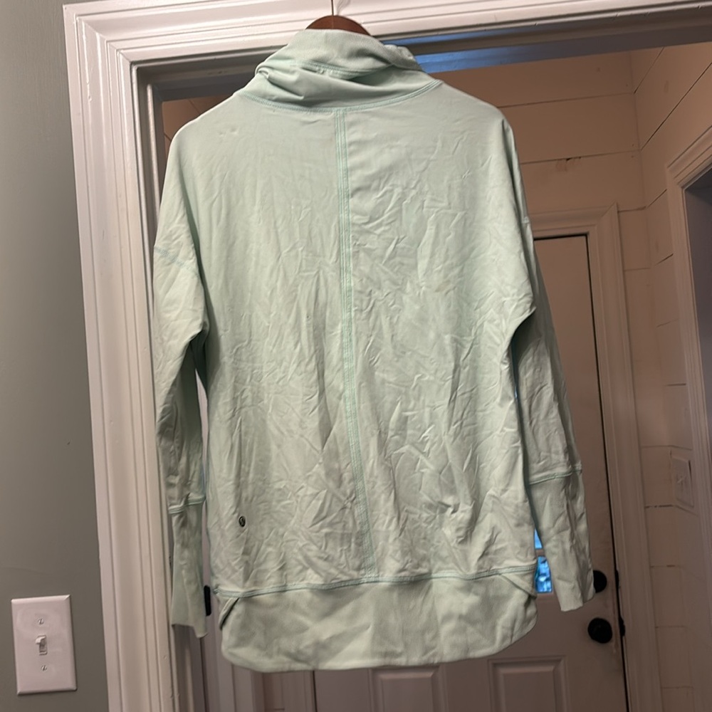 Lululemon turtle neck bright green pullover zip up - Picture 4 of 5